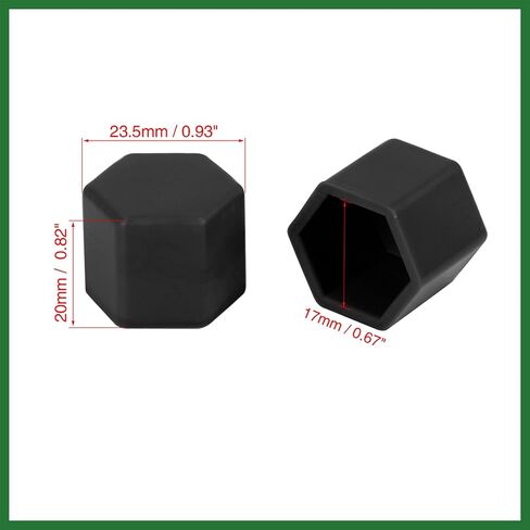 Motoforti 20pcs 17mm عالمي سوداء سيليكون عجلة مكافأة Lug Hub حافة حافة الترباس يغطي إطارات حماية الغبار المسمار الأغطية طويلة الأمد in Saudi Arabia
