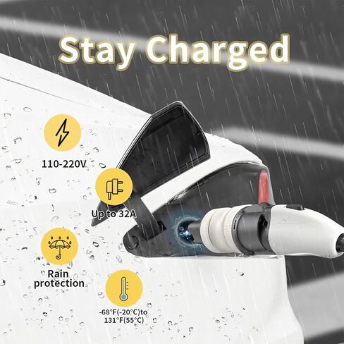 Tesla to J1772 Charger Adapter, 32 Amp / 220V, Compatible with Tesla Connector, NACS Converter for J1772 Electric Vehicles Charging in Saudi Arabia