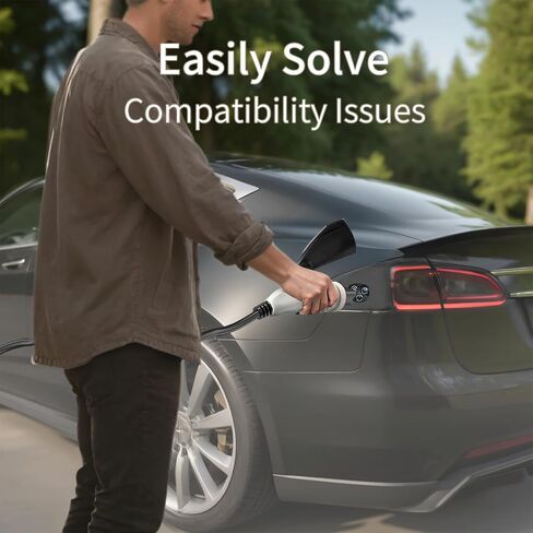 Tesla to J1772 Charger Adapter, 32 Amp / 220V, Compatible with Tesla Connector, NACS Converter for J1772 Electric Vehicles Charging in Saudi Arabia