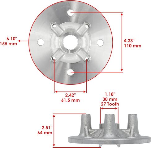 Caltric Front Wheel Axle Hub Stators Caltric متوافقة مع Yamaha Rhino 660 YXR660F 2004 2005 2006 2007 in Saudi Arabia