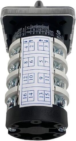 0-6 موقف LW31 YMZ12-20/4 يدوي يدوي Universal تغيير الكاميرا الدوارة CAM 20A 690V 4 أقسام 50x50mm in Saudi Arabia