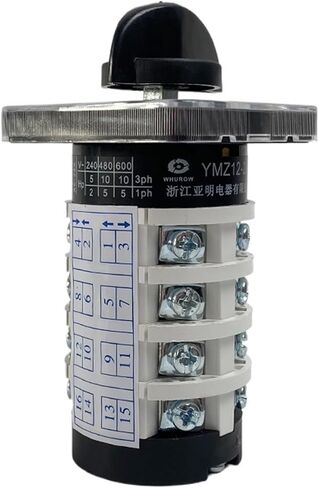 0-6 موقف LW31 YMZ12-20/4 يدوي يدوي Universal تغيير الكاميرا الدوارة CAM 20A 690V 4 أقسام 50x50mm in Saudi Arabia