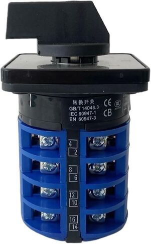 Electric YMW26-32/4 32A 4 Poles 3 Position Control Motor Circuit Universal Changeover Rotary knob cam Switch in Saudi Arabia