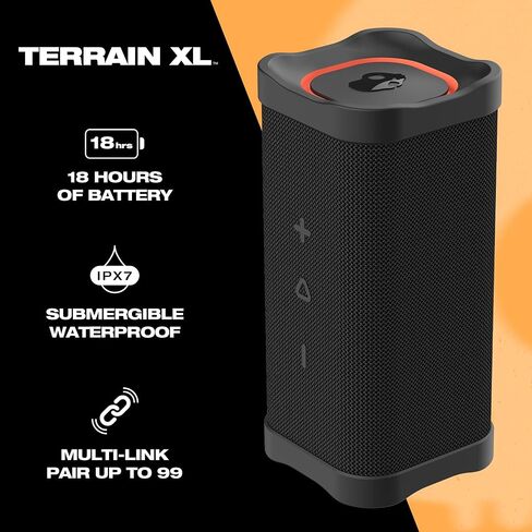 Terrain XL Wireless Bluetooth Speaker - IPX7 Waterproof Portable Speaker, 18 Hour Battery, Nylon Wrist Wrap, True Wireless Stereo in Saudi Arabia