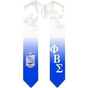 Greekgear Phi Beta Sigma Extra Fancy Diagonal Greek Treauation Stole W Crest in Saudi Arabia