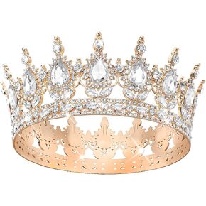 Dreshow Queen Crown for Women Rhinestone Crystal Tiara Princess Crowns Wedding Contable Corteme Association Association Hair Associor in Saudi Arabia