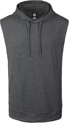 JC DISTRO USA-made Mens Active Lightweight Soft Fabric Sleeveless Hoodie (S~Big 6XL, Big in Kuwait