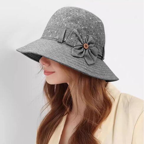 Women Cloche Bucket Hat Vintage Fedora Bowler Hats in Kuwait