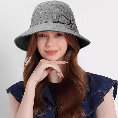 Women Cloche Bucket Hat Vintage Fedora Bowler Hats in Kuwait