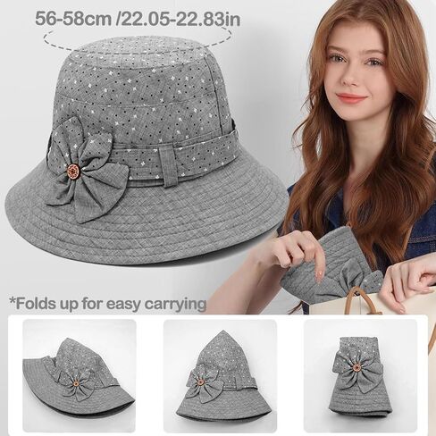 Women Cloche Bucket Hat Vintage Fedora Bowler Hats in Kuwait