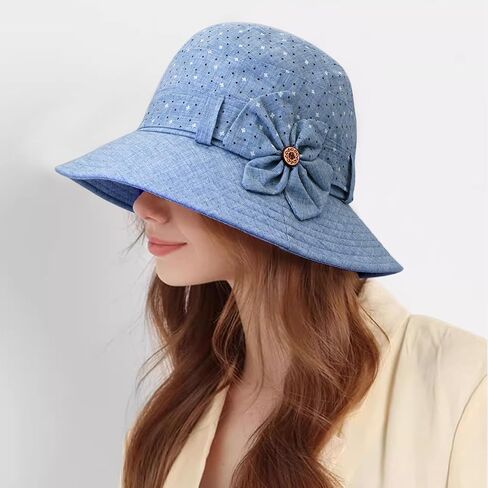 Women Cloche Bucket Hat Vintage Fedora Bowler Hats in Kuwait