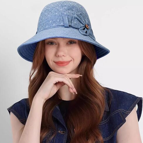 Women Cloche Bucket Hat Vintage Fedora Bowler Hats in Kuwait