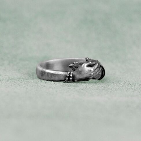 عناق يدي خاتم لطيف ، عانق عاشق الأصابع الخاتم الفضي ، معانقة فرقة الزفاف الفضية الحب ، هدية لصديقة ، هدية للزوجة in Kuwait