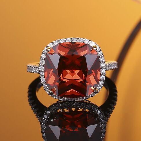 S925 STERLING SILVER REing مع 12.5 قيراط روبي طبيعي في الوسط ، مجوهرات روبي المولد للنساء in Saudi Arabia