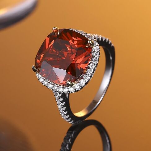 S925 STERLING SILVER REing مع 12.5 قيراط روبي طبيعي في الوسط ، مجوهرات روبي المولد للنساء in Saudi Arabia