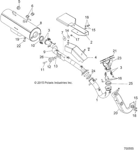 Polaris Ranger Silencer Weld, High Temp Powder Paint Black, Genuine OEM Part 1262115-489, Qty 1 in Saudi Arabia