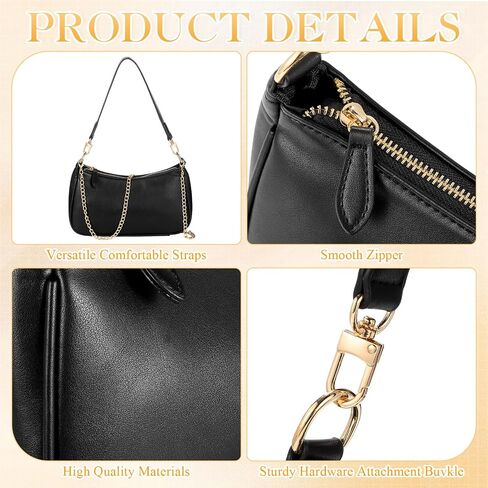 Abbylike 6 Pcs Shoulder Bag for Women with 3 Extender Chain Cherry Charm Small Leather Purse Handbag Tote Charm Kit in Kuwait