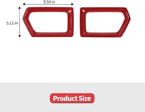 Jimen Fit for Jeep Compass 2021-2024, 2PCS Front Bumper Grille Cover Trim (Red) in Kuwait