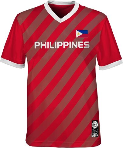 Outerstuff Youth & Kids FIFA World Cup Fan Top, Norway, Multicolor, Youth X-Large-20 in Saudi Arabia