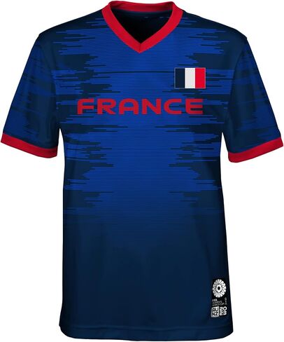 Outerstuff Youth & Kids FIFA World Cup Fan Top, Norway, Multicolor, Youth X-Large-20 in Saudi Arabia