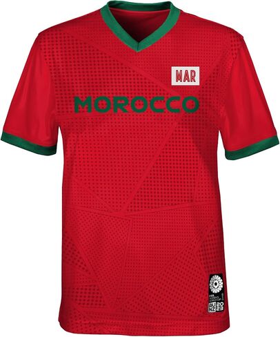 Outerstuff Youth & Kids FIFA World Cup Fan Top, Norway, Multicolor, Youth X-Large-20 in Saudi Arabia