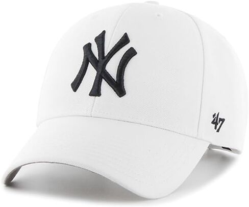 47 Brand MLB New York Yankees MVP Cap B-MVPSP17WBP-BKW, Unisex, Black/White, in Saudi Arabia