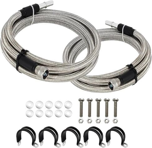819-816 Stainless Steel Braided Fuel Lines Kit Compatible with 2004-2010 Silverado 1500 2500 3500 Sierra 1500 2500 3500 in Saudi Arabia