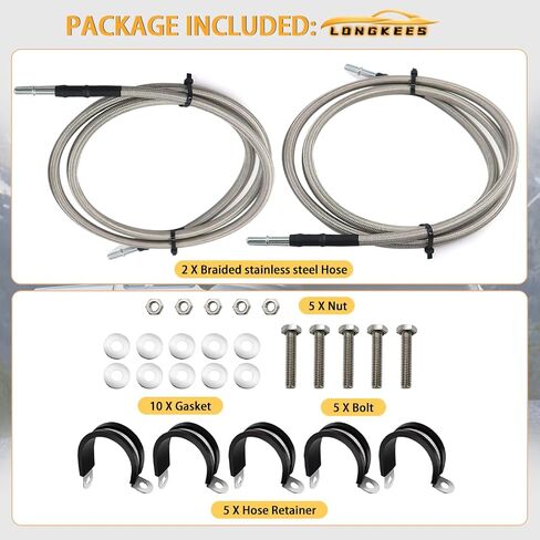 819-816 Stainless Steel Braided Fuel Lines Kit Compatible with 2004-2010 Silverado 1500 2500 3500 Sierra 1500 2500 3500 in Saudi Arabia
