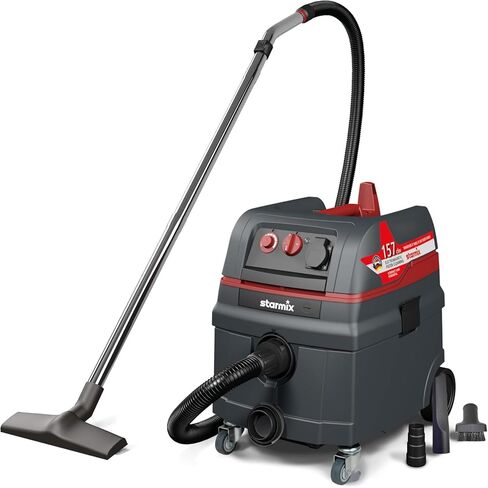 Starmix Powerhouse Top HEPA Industrial Vacuum Cleaner - 6.6 Gallons/25 L, 157 CFM, Wet/Dry All-Purpose Dust Extractor - Advanced Auto Self-Clean Filters, Quiet 69 dB(A), 103464 (Made in Germany) in Saudi Arabia