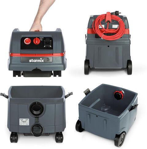 Starmix Powerhouse Top HEPA Industrial Vacuum Cleaner - 6.6 Gallons/25 L, 157 CFM, Wet/Dry All-Purpose Dust Extractor - Advanced Auto Self-Clean Filters, Quiet 69 dB(A), 103464 (Made in Germany) in Saudi Arabia