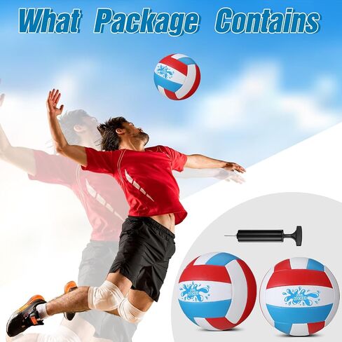 Jenaai 2 Pack Swimming Pool Water Volleyball with Pump Official Size 5 Water Volleyball for Pool Water Volleyball with Soft Cover Waterproof Beach Ball for Indoor Outdoor Beach Pool Water Sand in Saudi Arabia