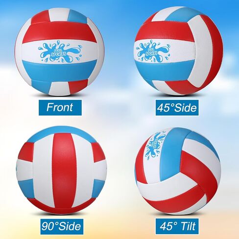 Jenaai 2 Pack Swimming Pool Water Volleyball with Pump Official Size 5 Water Volleyball for Pool Water Volleyball with Soft Cover Waterproof Beach Ball for Indoor Outdoor Beach Pool Water Sand in Saudi Arabia
