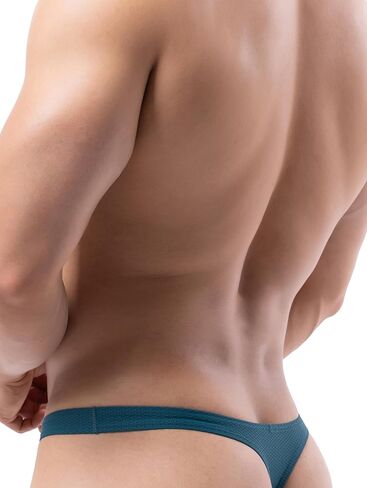 IKINGSKY Men's Big Pouch Thong Underwear Smooth Low Rise Bulge T-back Panties in Kuwait