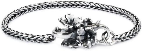 Trollbeads Sterling Silver Bracelet - سوار سلسلة Foxtail المصنوع يدويًا | الفضة 925 | تصميم من قبل ليز aagaard in Saudi Arabia