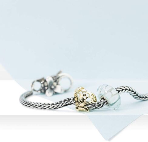 Trollbeads Sterling Silver Bracelet - سوار سلسلة Foxtail المصنوع يدويًا | الفضة 925 | تصميم من قبل ليز aagaard in Saudi Arabia