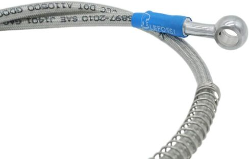 S SYUU 1300mm 130cm M10 Reinforced Hydraulic Brake Oil Hose Line Banjo Fitting Stainless Steel End Braided Cable Compatible with for Motorcycle Pit Dirt Bike Enduro Motocross Street Bikes Sport Bikes in Saudi Arabia