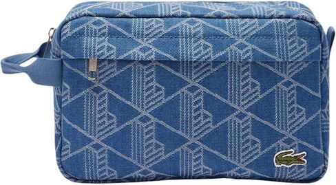 Lacoste Usisex Denim Monogram Toilet Kit ، Mono Jacquard Denim ، مقاس واحد in Saudi Arabia