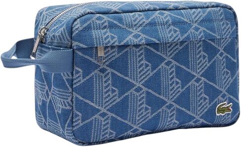 Lacoste Usisex Denim Monogram Toilet Kit ، Mono Jacquard Denim ، مقاس واحد in Saudi Arabia