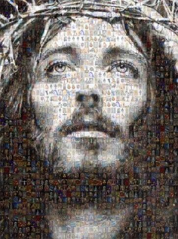 Jesus Christ Mosaic Collage Jesus & Virgin Mary Photos By Michael Verlangieri in Saudi Arabia