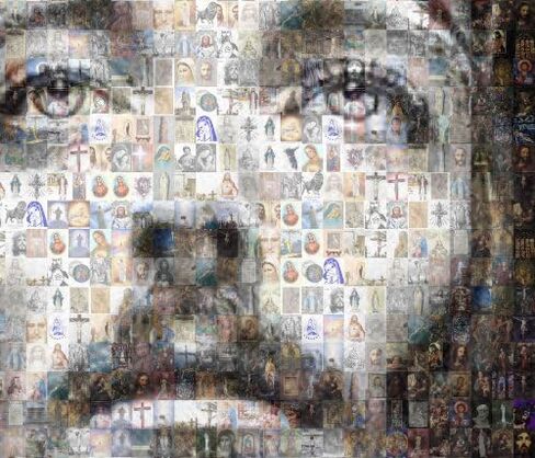 Jesus Christ Mosaic Collage Jesus & Virgin Mary Photos By Michael Verlangieri in Saudi Arabia