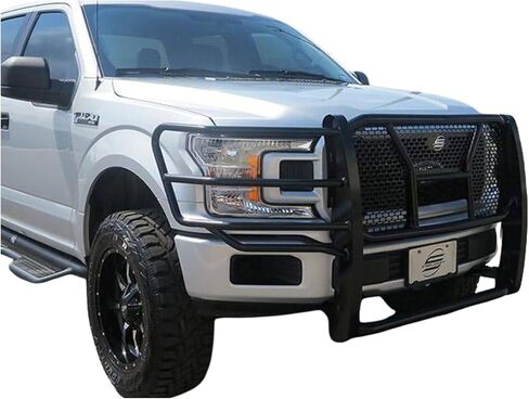 Steelcraft HD Grille Brush Guard Black Fits 2015-2024 Ford F-150 | Does Not Fit Raptor or Lighnting | Includes Midwest Aftermarket Decal in Kuwait