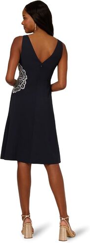 Adrianna Papell Women's Bead Crepe Midi Dress in Saudi Arabia
