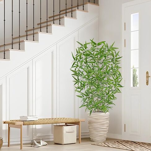 4ft مروحة نبات اصطناعي شجرة النخيل طويل القامة فو الاستوائية النخيل كبير نبات صناعي شجرة النخيل في وعاء للديكور المنزل الداخلي والخارجي in Saudi Arabia