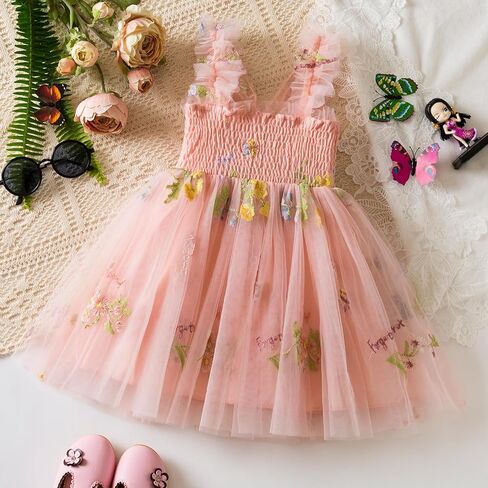 NNJXD Flower Girl's Wedding Dress Lace Sleeveless Tulle Summer Vintage Dresses in Kuwait