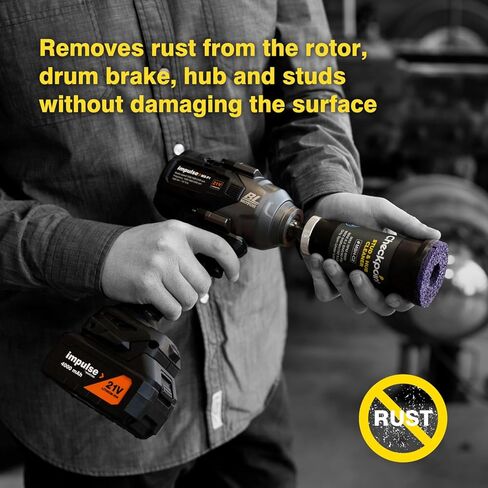 أداة تنظيف مسمار ومحور السيارة، منظف 2 في 1 مسمار ومحور، مصنوع في قطعة واحدة، يزيل الصدأ والتآكل بسهولة، وسادة كاشطة تدوم طويلاً in Kuwait