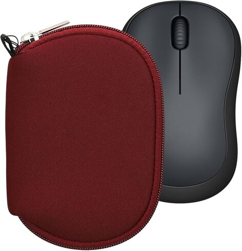 حافظة kwmobile من النيوبرين متوافقة مع Logitech M220 SILENT / M235 / M185 - حافظة للماوس الناعم - أسود in Kuwait