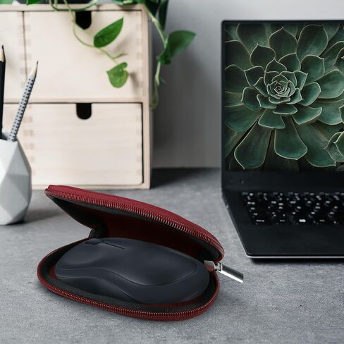 حافظة kwmobile من النيوبرين متوافقة مع Logitech M220 SILENT / M235 / M185 - حافظة للماوس الناعم - أسود in Kuwait