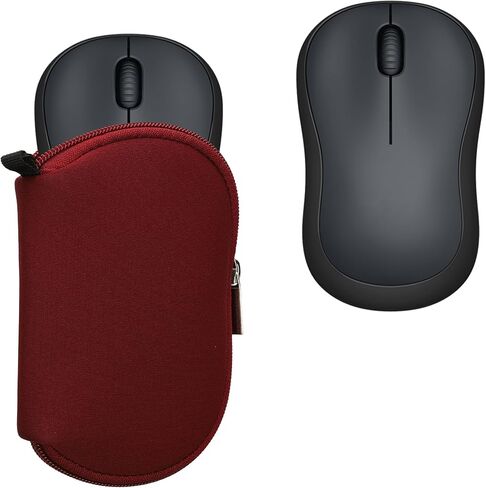 حافظة kwmobile من النيوبرين متوافقة مع Logitech M220 SILENT / M235 / M185 - حافظة للماوس الناعم - أسود in Kuwait