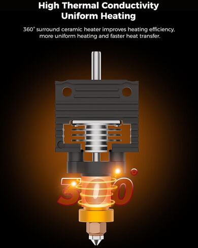 Creality Official K2 Plus Ceramic Heating Block Hotend Kit, Unicorn Quick Swap Nozzle Kit, 350°C High Temperature Resistant, All-Metal Integrated Design Kit for Creality K2 Plus 3D Printers in Saudi Arabia