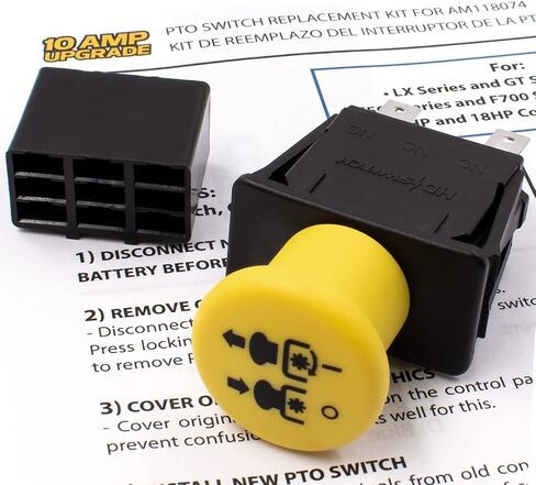 HD Switch 10 AMP OEM Upgrade Clutch PTO Switch Toggle Switch Conversion Kit AM118804 for John Deere GT242 GT262 GT275 LX172 LX173 LX176 LX178 LX186 LX188 F510 F525 F620 F680 F687 F710 F725 F735 118074 in Saudi Arabia
